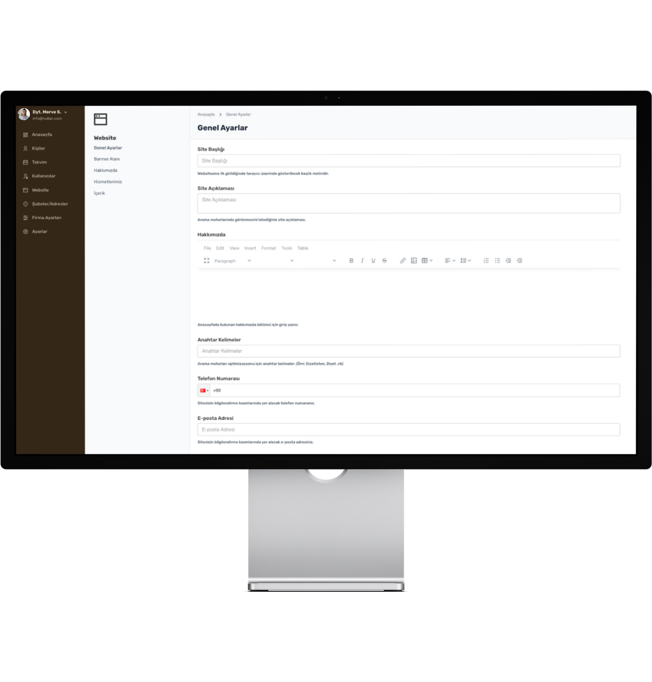 Randeu CRM Üzerinden Kurumsal Web Sitesi Düzenleme